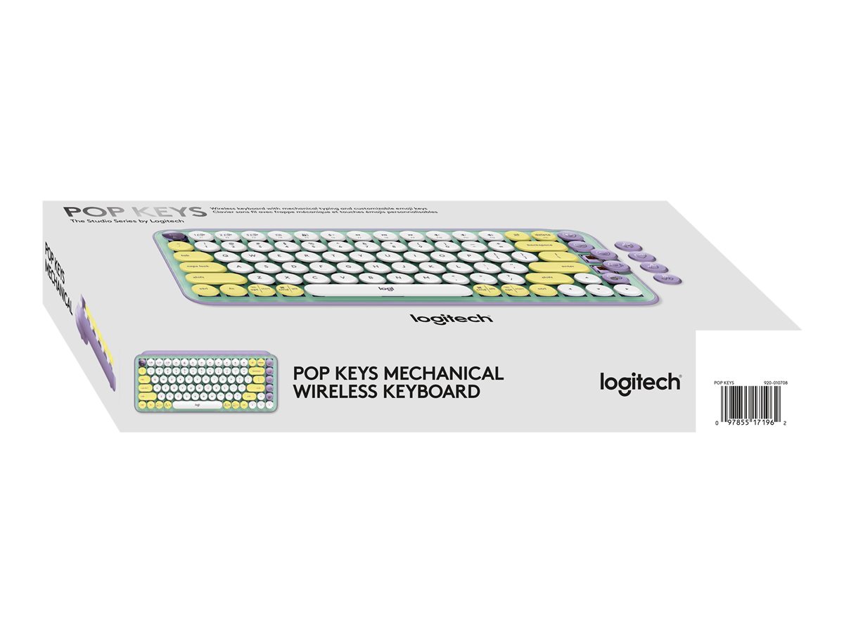 LOGITECH POP Keys Wireless Mechanical Keyboard With Emoji Keys – DayDream Mint Central (FR)
