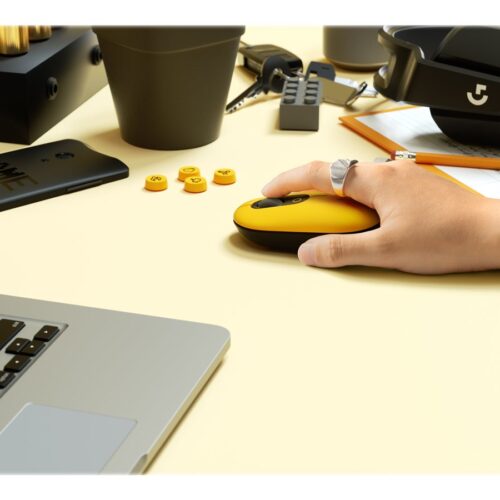 LOGITECH POP Mouse with emoji – Blast Yellow – Emea