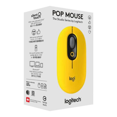 LOGITECH POP Mouse with emoji – Blast Yellow – Emea