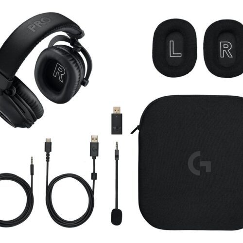 LOGITECH PRO X Headset full size LIGHTSPEED wireless noise isolating