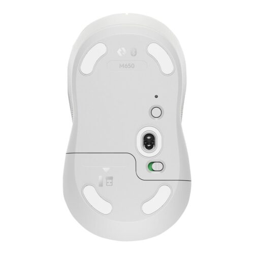 LOGITECH Signature M650 for Business Mouse wireless Bluetooth 2.4 GHz Bolt USB receiver off-white