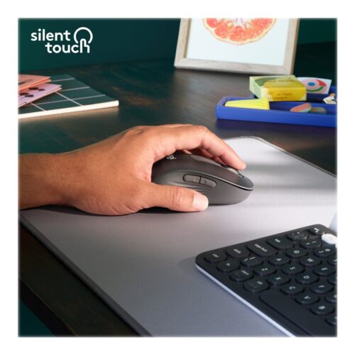 LOGITECH Signature M650 L LEFT Mouse large size left-handed optical 5 buttons wireless Bluetooth 2.4 GHz GRAPHITE