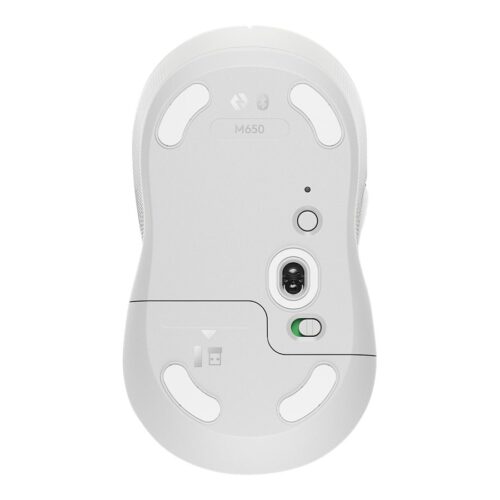 LOGITECH Signature M650 L Mouse large size optical 5 buttons wireless Bluetooth 2.4 GHz Bolt USB receiver off-white