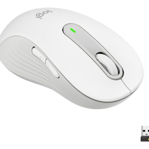 LOGITECH Signature M650 L Mouse large size optical 5 buttons wireless Bluetooth 2.4 GHz Bolt USB receiver off-white