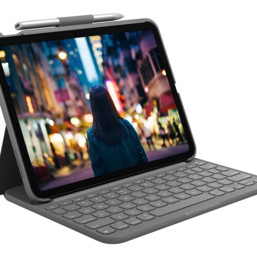 LOGITECH Slim Folio for iPad 10th gen – GREY – (FR) – CENTRAL