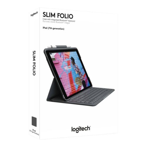 LOGITECH Slim Folio for iPad 7th & 8th generation – Graphite – Fra