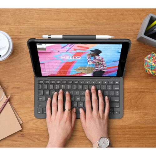 LOGITECH Slim Folio for iPad 7th & 8th generation – Graphite – Fra