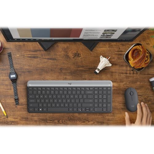 LOGITECH Slim Wireless Keyboard and Mouse Combo MK470 – GRAPHITE – FRA – CENTRAL
