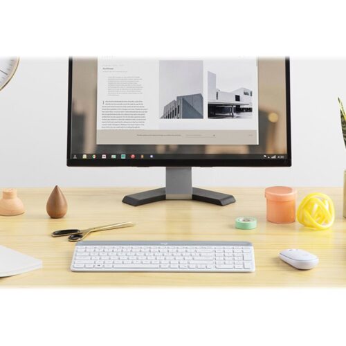 LOGITECH Slim Wireless Keyboard and Mouse Combo MK470 OFFWHITE (FR)