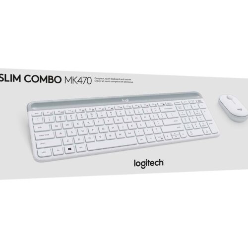 LOGITECH Slim Wireless Keyboard and Mouse Combo MK470 OFFWHITE (FR)
