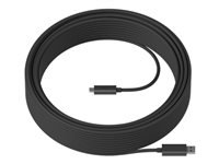 LOGITECH Strong USB cable USB Type A M to 24 pin USB-C M USB 3.1 10 m plenum Active Optical Cable AOC for Room Solution Huddle