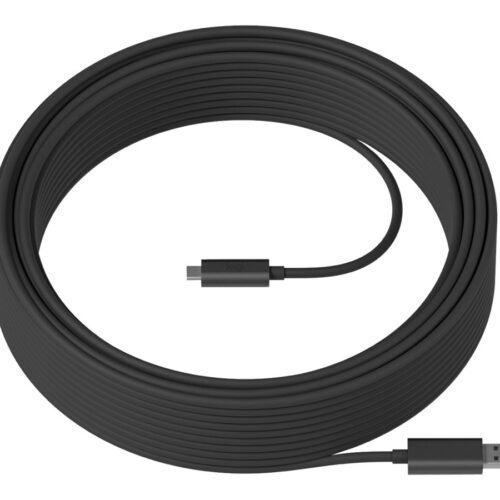 LOGITECH Strong USB cable USB Type A M to 24 pin USB-C M USB 3.2 45 m plenum Active Optical Cable AOC for Room Solution Huddle