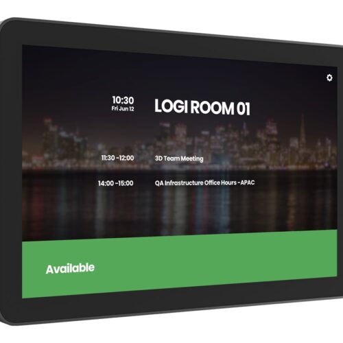 LOGITECH Tap Scheduler Purpose-Built Scheduling Panel for Meeting Rooms Video conferencing device Zoom Certified