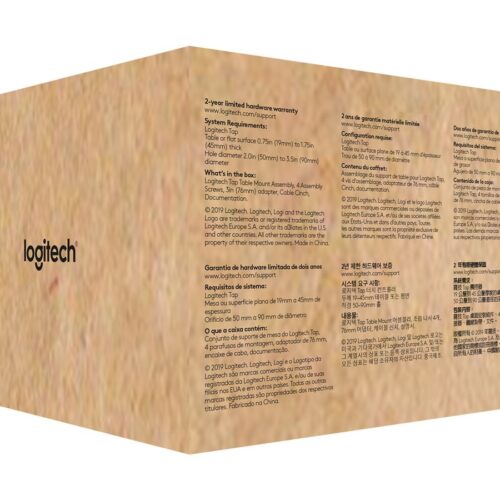 LOGITECH Tap Table Mount Video conferencing controller mounting kit for Room Solution Base Bundle Huddle Large Tap