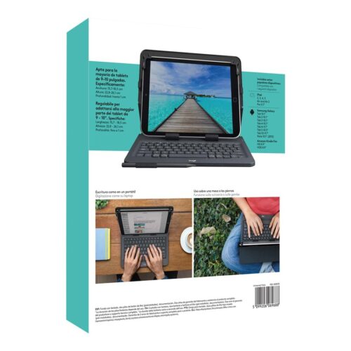 LOGITECH Universal Folio with integrated keyboard for 23 – 25,5cm / 9-10 inch tablets (FRA)