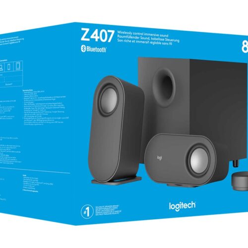 LOGITECH Z407 Android Edition speaker system for PC 2.1channel wireless Bluetooth USB 40 Watt Total graphite grey