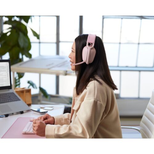 LOGITECH Zone Vibe 100 Headset full size Bluetooth wireless rose