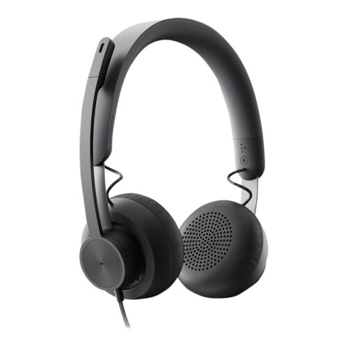 LOGITECH Zone Wired Headset on-ear wired USB-C graphite