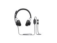 LOGITECH Zone Wired Headset on-ear wired USB-C graphite