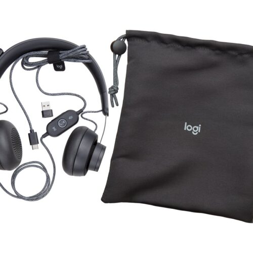 LOGITECH Zone Wired MSFT Teams Headset on-ear wired USB-C graphite Certified for Microsoft Teams