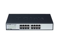 D-LINK SWITCH 16 PORTS 10/100/1000 MBPS RACKABLE - NON MANAGEABLE