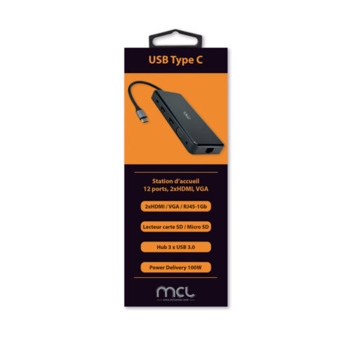 MCL 12-port docking station 2 HDMI and VGA