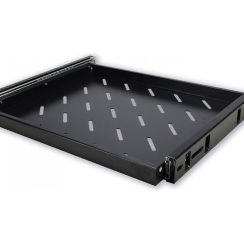 MCL 19p 1U black sliding tray for rack depth 600