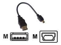 MCL – Câble adaptateur USB A femelle / mini USB B mâle 5 broches – 20cm