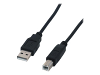 MCL Câble compatible USB 2.0 type A / B mâle – 3m Noir