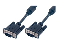 MCL Cable S-VGA HD15 male / male surblinde 3 coax 9 fils- 2m Noir  (P)