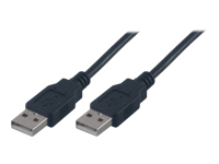 MCL Câble USB 2.0 type A / A mâle – 2m Noir (P)