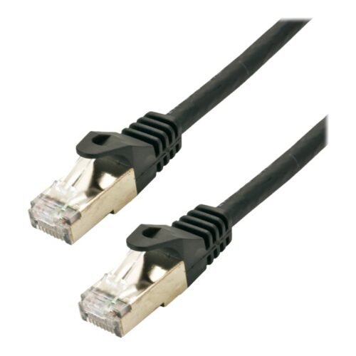 MCL CAT 6A S/FTP LSZH Patch cable – 1m Black