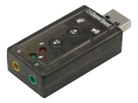 MCL Convertisseur USB 2.0 vers Audio effet 7.1 (casque et micro)     (P)