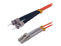 MCL FJOM2/STLC-10M – Jarretière optique OM2 duplex multimode 50/125 – LC / ST 10m