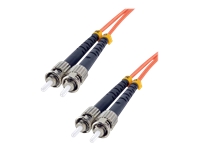 MCL FJOM2/STST-10M – Jarretière optique OM2 duplex multimode 50/125 – ST / ST 10m