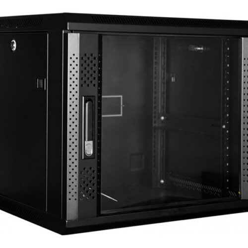 MCL IC6F99AL60P4512 – Coffret réseau mural 19p 12U profondeur 450 – Noir