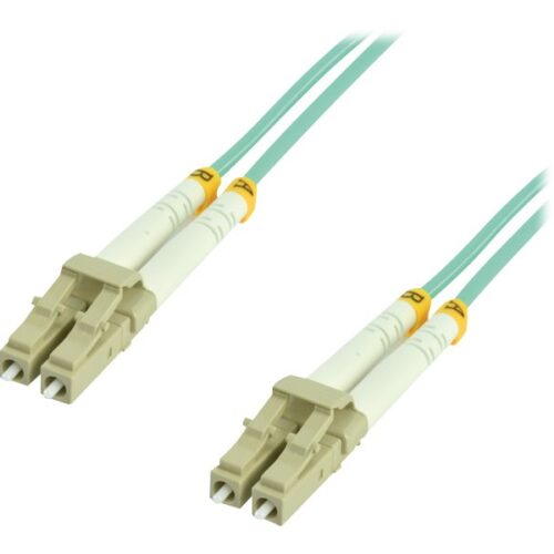 MCL Jarretière optique OM3 duplex 50/125 multimode – LC / LC 0.5m
