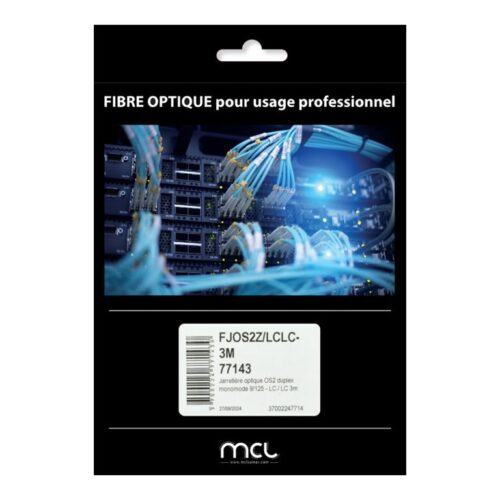 MCL Jarretière optique OS2 duplex monomode 9/125 – LC / LC 3m BOX
