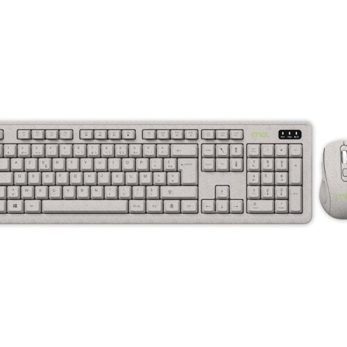 MCL kit clavier + souris sans fil rechargeable bioplastique