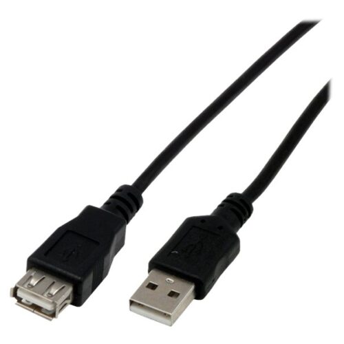 MCL Rallonge USB 2.0 type A mâle / femelle – 1m Noir   (P)