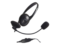 MCL-SAMA Casque stereo avec micro controle volume integre – Noir