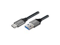 MCL Type C male / USB3.0 Type A mesh cable 5Gb 3A -2m