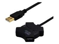 MCL USB 2.0 active/4 fem extension cable 10m