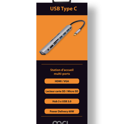 MCL USB Type-C to Gigabit Ethernet adapter with 3 ports hub USB 3.0