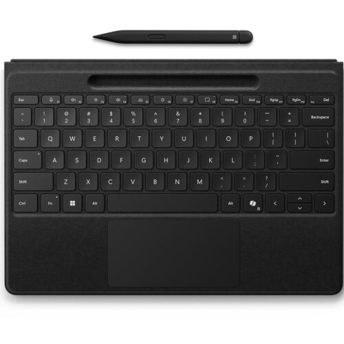 MICROSOFT Surface – Bndle Keybrd Flex + Pen2 – Typecover Flex + Stylet – Trackpad – Srfc Pro 8/9/10/11 – Copilot Rdy – AZERTY – Noir