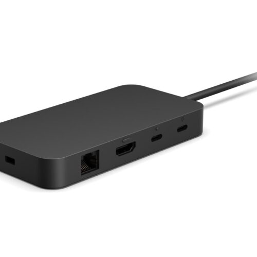 MICROSOFT Surface – Dock 4 – Station d’accueil – 2 x USB4 – 1 x USB-A 3.2 – 1 x GigE – 2 x DisplayPort – 100W – Noir