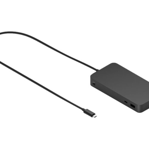MICROSOFT Surface – Dock Thunderbolt 4 – Station daccueil – 3xUSB-C – 3xUSB 3.2 – Ethernet – Audio Jack – GigE – 165W – Noire