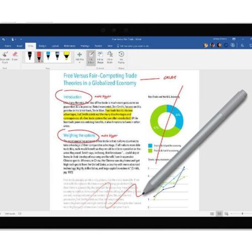 MICROSOFT Surface Pen – Stylet – 2 boutons – Bluetooth 4.0 – Pile AAAA – Surface Pro – Platine