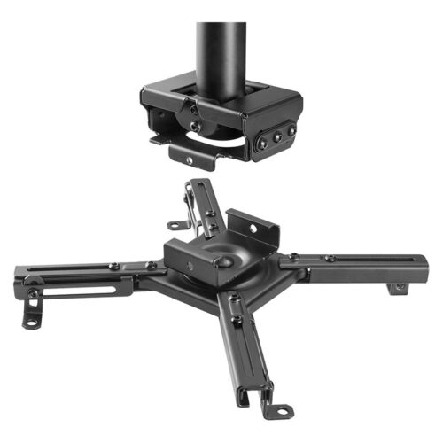 NEOMOUNTS CL25-550BL1 Support de plafond pour vidéoprojecteur – h 74.5-114.5 cm – installation facile – orientable