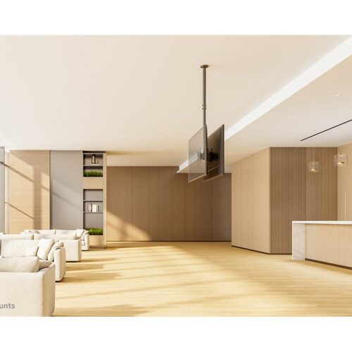 NEOMOUNTS CL35-340BL22 Support de plafond pour double écran 23-42p – h 106-156 cm